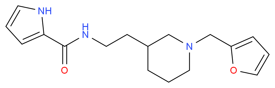 N-{2-[1-(2-furylmethyl)piperidin-3-yl]ethyl}-1H-pyrrole-2-carboxamide_分子结构_CAS_)