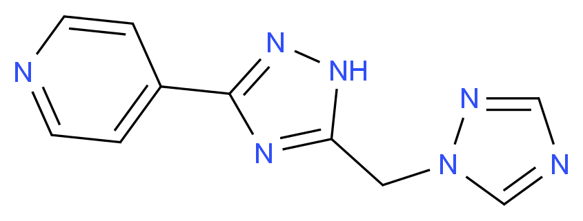 4-[5-(1H-1,2,4-triazol-1-ylmethyl)-1H-1,2,4-triazol-3-yl]pyridine_分子结构_CAS_477852-54-3