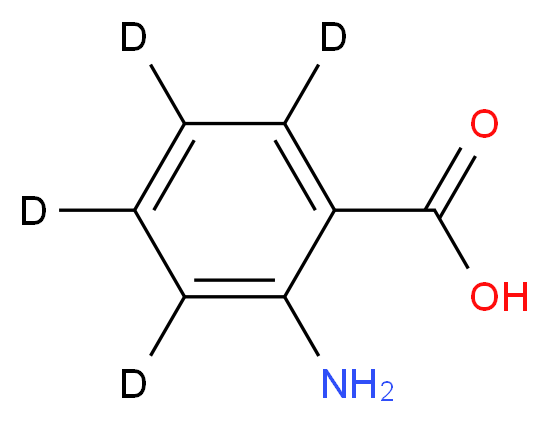 2-amino(<sup>2</sup>H<sub>4</sub>)benzoic acid_分子结构_CAS_60124-83-6