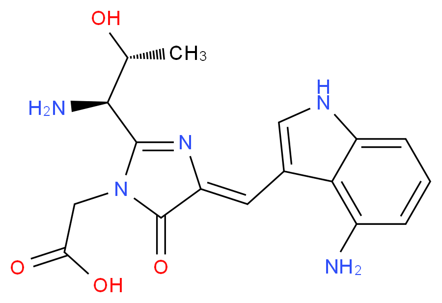 (5z)-2-[(1s,2r)-1-Amino-2-Hydroxypropyl]-5-[(4-Amino-1h-Indol-3-Yl)Methylene]-3-(2-Hydroxyethyl)-3,5-Dihydro-4h-Imidazol-4-One_分子结构_CAS_)