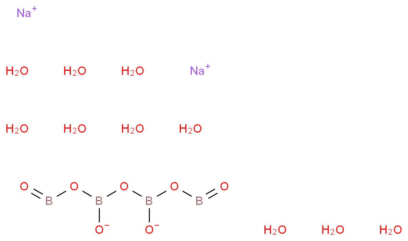 disodium decahydrate oxoboranyl [(oxoboranyl boronato)oxy]boronate_分子结构_CAS_1303-96-4