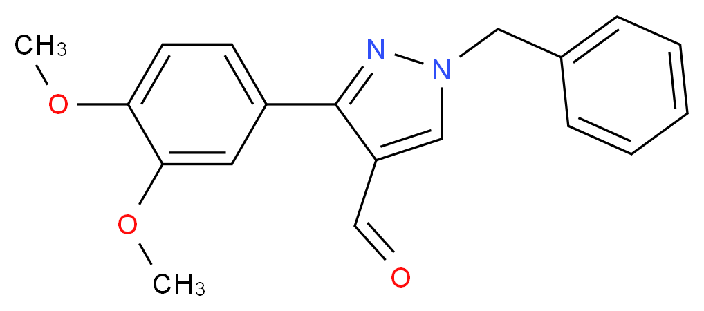 1-Benzyl-3-(3,4-dimethoxyphenyl)-1H-pyrazole-4-carbaldehyde_分子结构_CAS_)