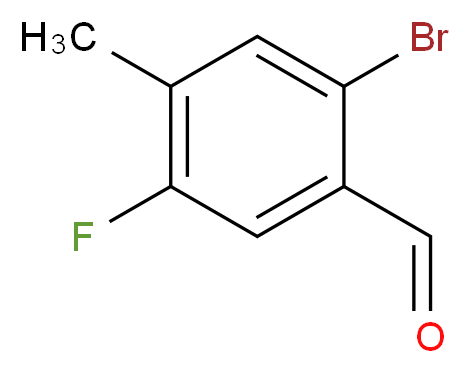 2-bromo-5-fluoro-4-methylbenzaldehyde_分子结构_CAS_916792-21-7