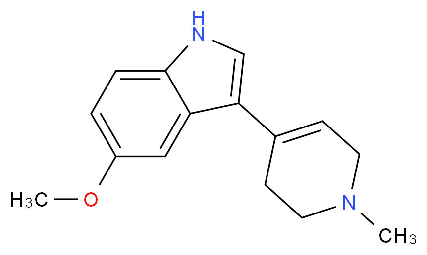 5-Methoxy-3-(1-methyl-1,2,3,6-tetrahydro-4-pyridinyl)-1H-indole_分子结构_CAS_55556-41-7)