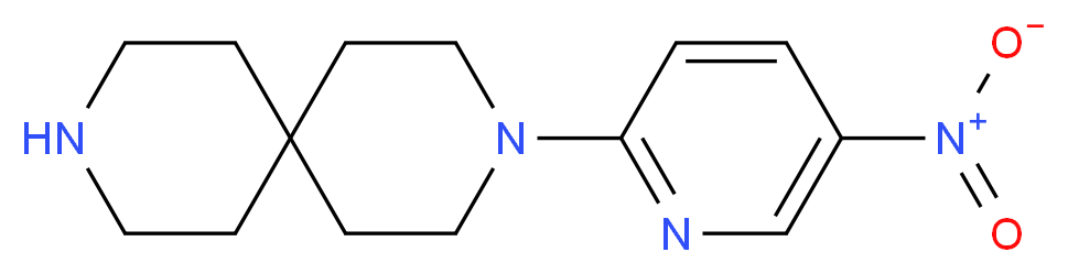 3-(5-Nitropyridin-2-yl)-3,9-diazaspiro[5.5]undecane_分子结构_CAS_1211535-03-3)