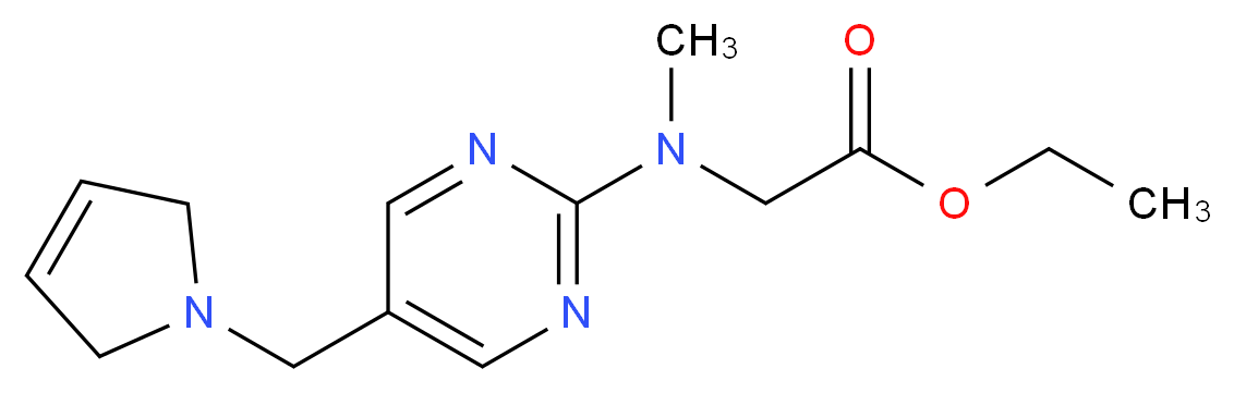 ethyl [[5-(2,5-dihydro-1H-pyrrol-1-ylmethyl)pyrimidin-2-yl](methyl)amino]acetate_分子结构_CAS_)