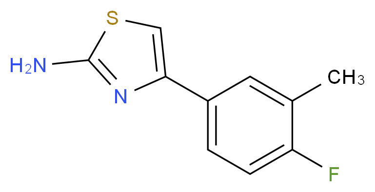 4-(4-Fluoro-3-methyl-phenyl)-thiazol-2-ylamine_分子结构_CAS_)