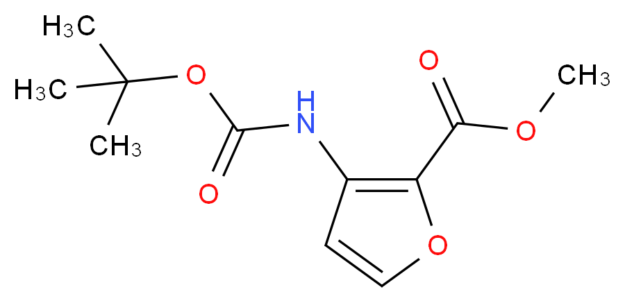 Methyl 3-((tert-butoxycarbonyl)amino)furan-2-carboxylate_分子结构_CAS_956034-03-0)