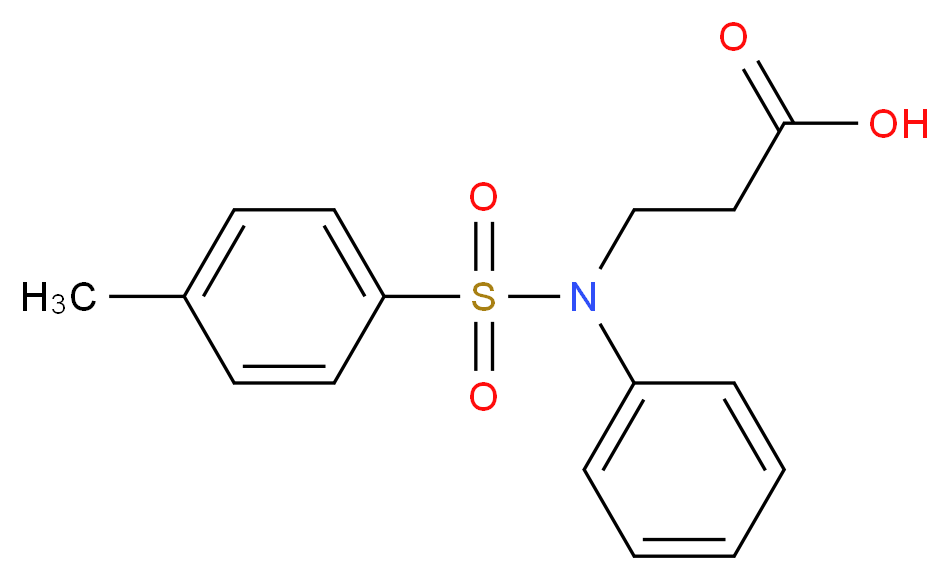 3-(N-phenyl4-methylbenzenesulfonamido)propanoic acid_分子结构_CAS_65148-06-3