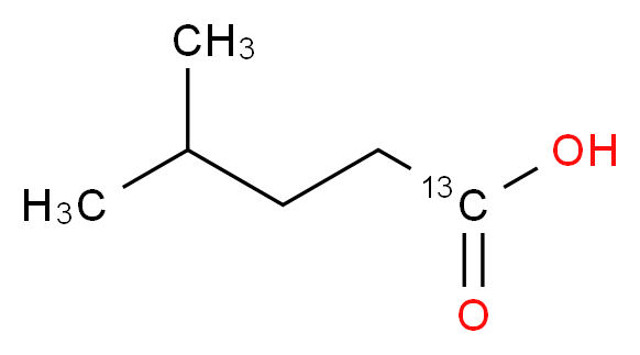 4-methyl(1-<sup>1</sup><sup>3</sup>C)pentanoic acid_分子结构_CAS_286013-24-9