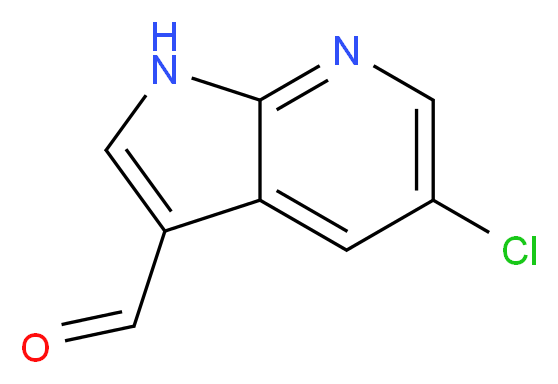 5-chloro-1H-pyrrolo[2,3-b]pyridine-3-carbaldehyde_分子结构_CAS_954112-61-9