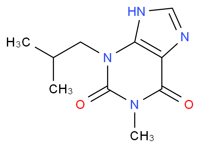 3-ISOBUTYL-1-METHYLXANTHINE_分子结构_CAS_28822-58-4)