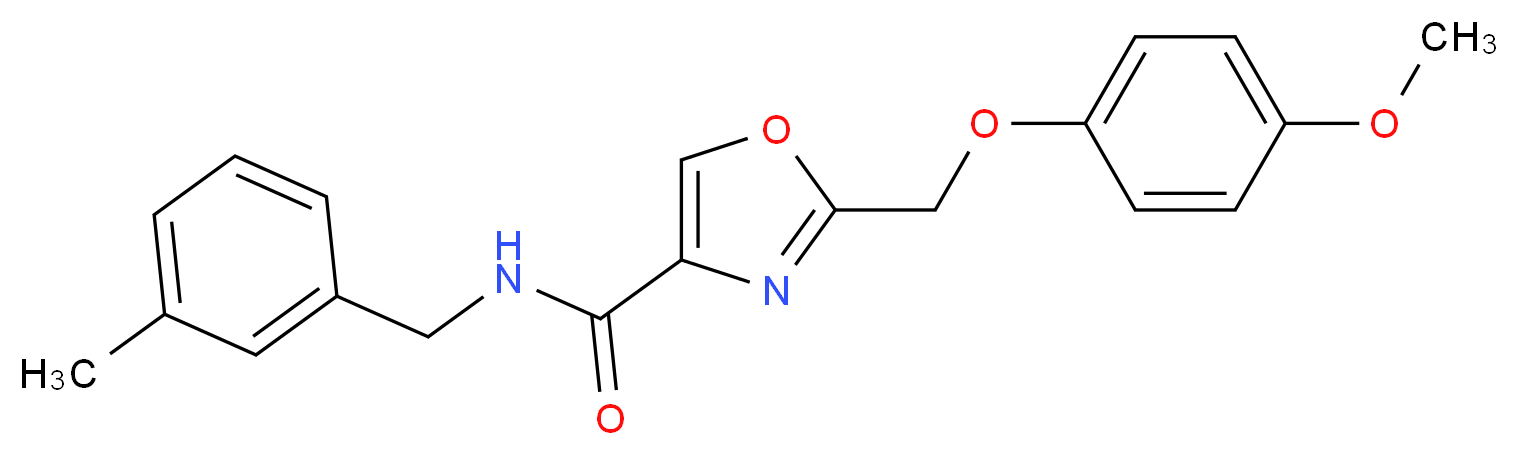 2-[(4-methoxyphenoxy)methyl]-N-(3-methylbenzyl)-1,3-oxazole-4-carboxamide_分子结构_CAS_)
