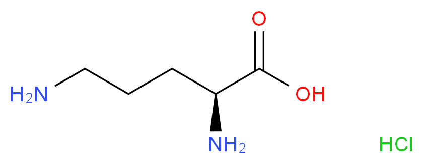 (2S)-2,5-diaminopentanoic acid hydrochloride_分子结构_CAS_3184-13-2