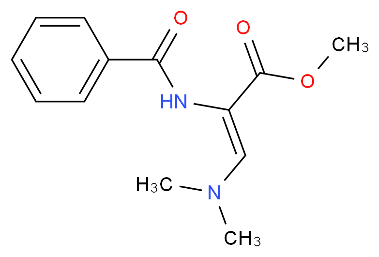 Methyl 2-(benzoylamino)-3-(dimethylamino)acrylate_分子结构_CAS_125008-68-6)