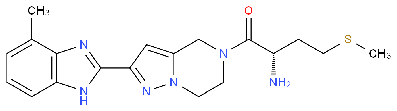 (2S)-1-[2-(4-methyl-1H-benzimidazol-2-yl)-6,7-dihydropyrazolo[1,5-a]pyrazin-5(4H)-yl]-4-(methylthio)-1-oxobutan-2-amine_分子结构_CAS_)