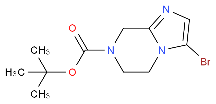 tert-Butyl 3-bromo-5,6-dihydroimidazo[1,2-a]pyrazine-7(8H)-carboxylate_分子结构_CAS_949922-61-6)
