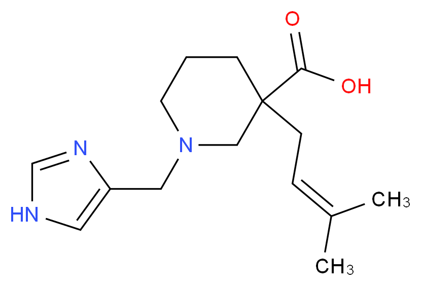 1-(1H-imidazol-4-ylmethyl)-3-(3-methyl-2-buten-1-yl)-3-piperidinecarboxylic acid_分子结构_CAS_)