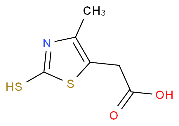 2-巯基-4-甲基-5-噻唑乙酸_分子结构_CAS_34272-64-5)