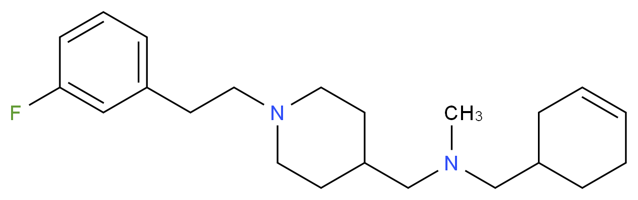 (3-cyclohexen-1-ylmethyl)({1-[2-(3-fluorophenyl)ethyl]-4-piperidinyl}methyl)methylamine_分子结构_CAS_)