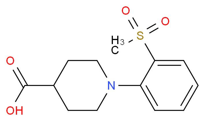 1-[2-(Methylsulphonyl)phenyl]piperidine-4-carboxylic acid_分子结构_CAS_)