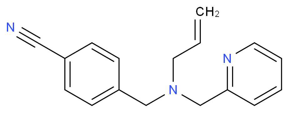 4-{[allyl(pyridin-2-ylmethyl)amino]methyl}benzonitrile_分子结构_CAS_)