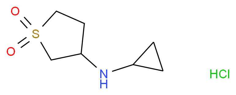 3-(cyclopropylamino)-1λ<sup>6</sup>-thiolane-1,1-dione hydrochloride_分子结构_CAS_915402-17-4