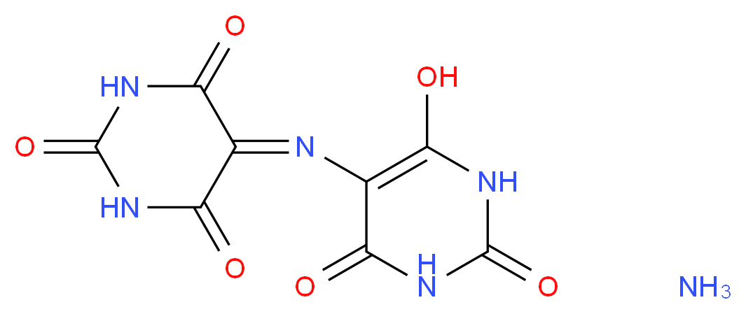 5-[(6-hydroxy-2,4-dioxo-1,2,3,4-tetrahydropyrimidin-5-yl)imino]-1,3-diazinane-2,4,6-trione amine_分子结构_CAS_3051-09-0