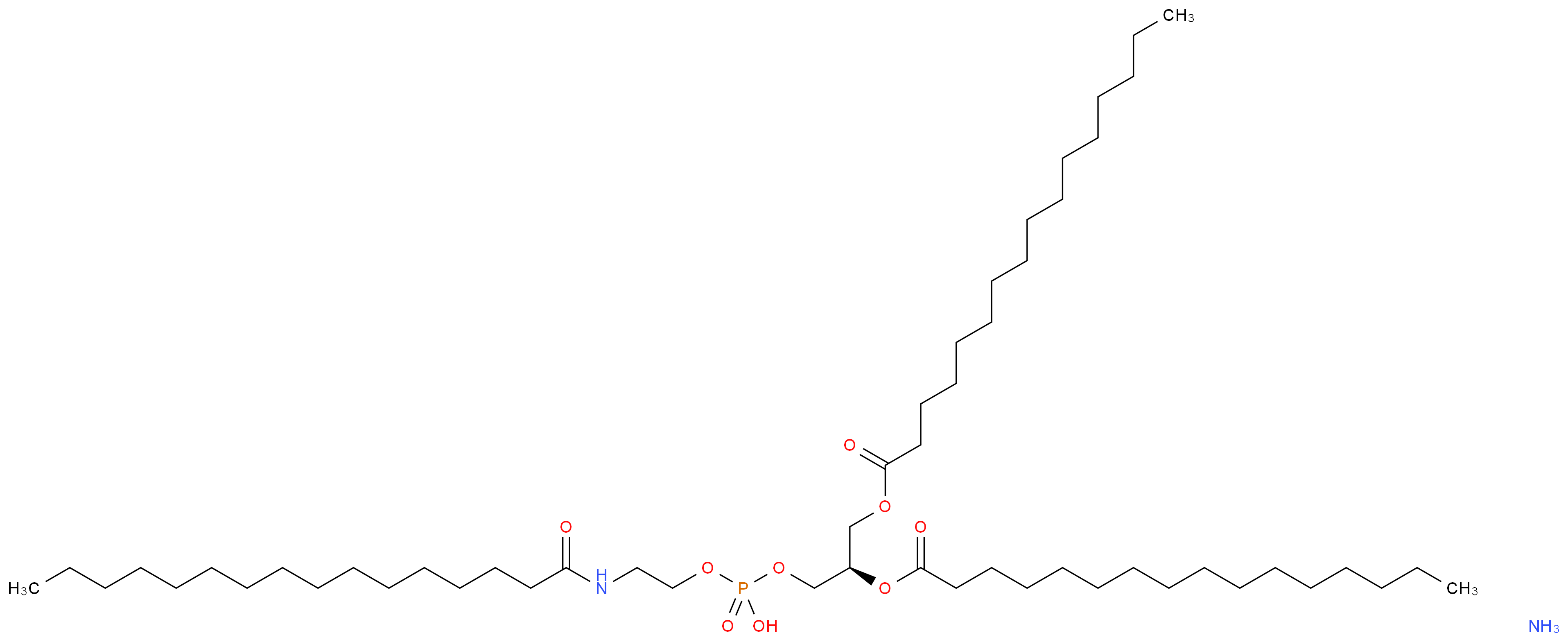 [(2R)-2,3-bis(hexadecanoyloxy)propoxy](2-hexadecanamidoethoxy)phosphinic acid amine_分子结构_CAS_108321-22-8