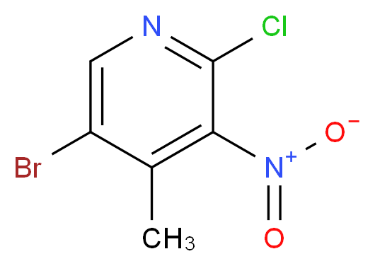 5-Bromo-2-chloro-4-methyl-3-nitropyridine_分子结构_CAS_884495-15-1)