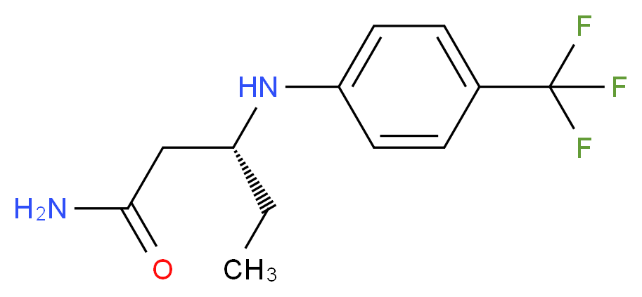 (3R)-3-{[4-(trifluoromethyl)phenyl]amino}pentanamide_分子结构_CAS_667937-05-5
