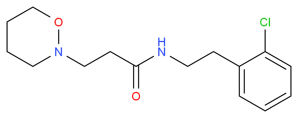 N-[2-(2-chlorophenyl)ethyl]-3-(1,2-oxazinan-2-yl)propanamide_分子结构_CAS_)