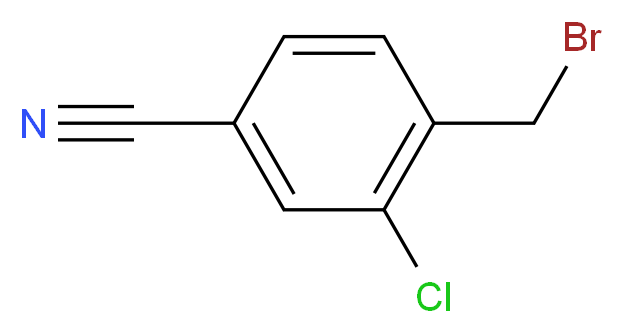 4-(bromomethyl)-3-chlorobenzonitrile_分子结构_CAS_21924-83-4