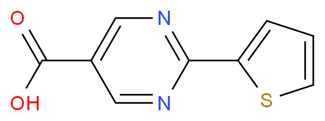 2-(thiophen-2-yl)pyrimidine-5-carboxylic acid_分子结构_CAS_916766-97-7