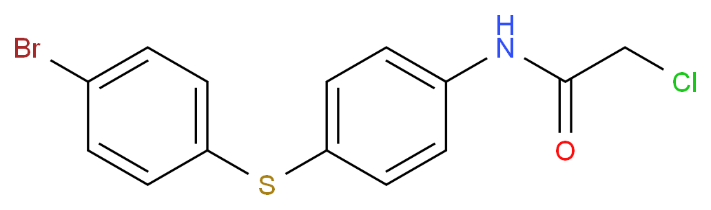 N-{4-[(4-bromophenyl)sulfanyl]phenyl}-2-chloroacetamide_分子结构_CAS_38007-83-9