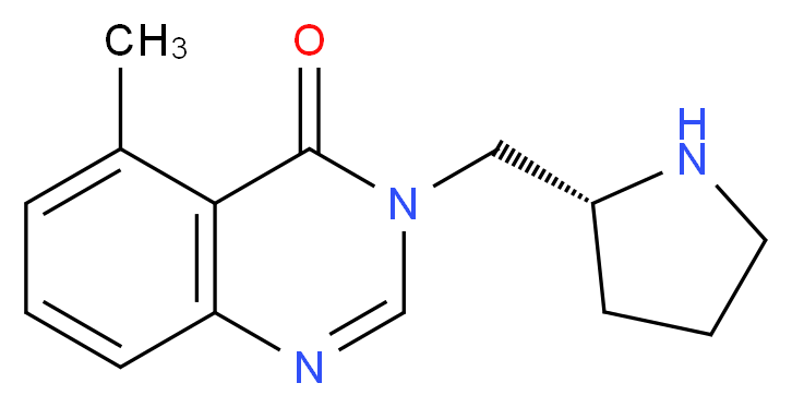 5-methyl-3-[(2R)-pyrrolidin-2-ylmethyl]quinazolin-4(3H)-one_分子结构_CAS_)