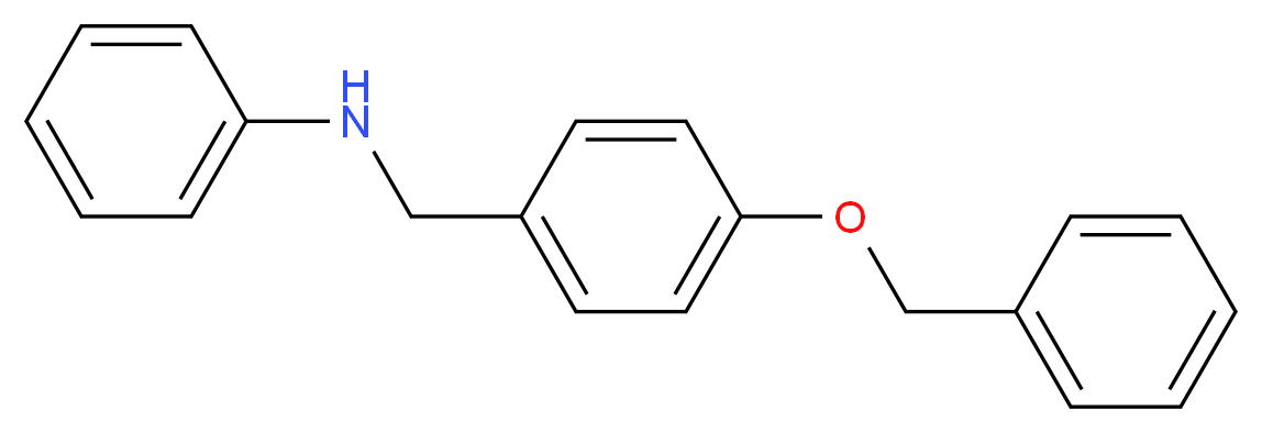 N-{[4-(benzyloxy)phenyl]methyl}aniline_分子结构_CAS_39860-75-8