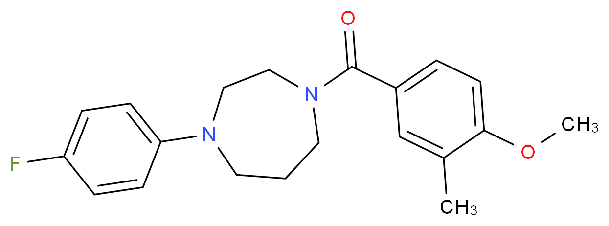 1-(4-fluorophenyl)-4-(4-methoxy-3-methylbenzoyl)-1,4-diazepane_分子结构_CAS_)