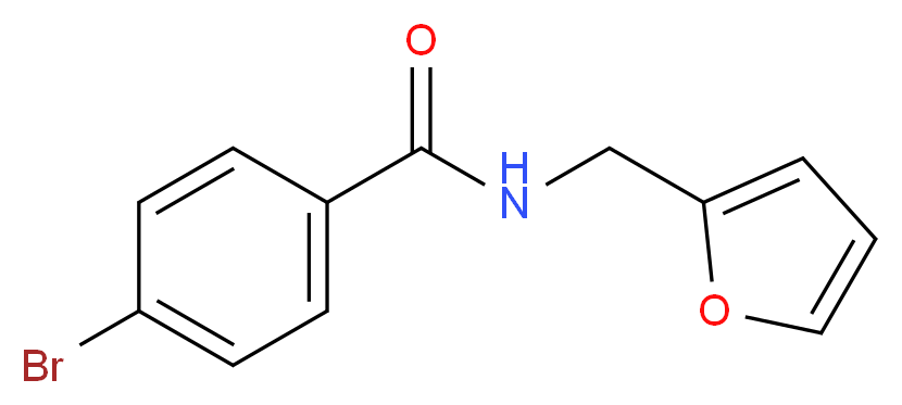 4-bromo-N-(furan-2-ylmethyl)benzamide_分子结构_CAS_312587-75-0