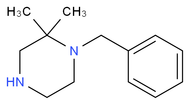 1-benzyl-2,2-dimethylpiperazine_分子结构_CAS_)