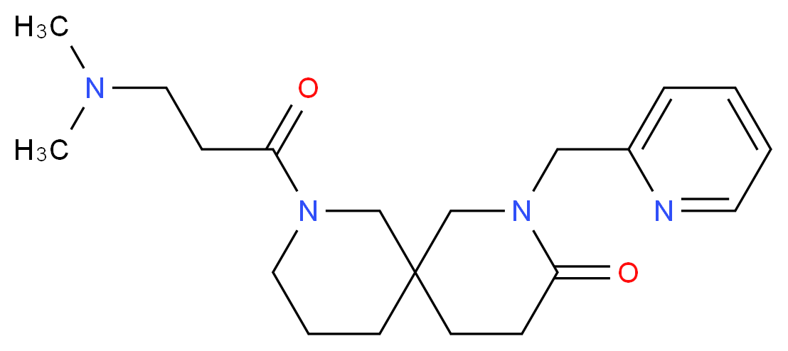 8-(N,N-dimethyl-beta-alanyl)-2-(2-pyridinylmethyl)-2,8-diazaspiro[5.5]undecan-3-one_分子结构_CAS_)