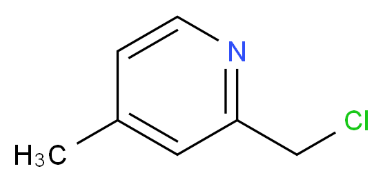 2-(chloromethyl)-4-methylpyridine_分子结构_CAS_38198-16-2