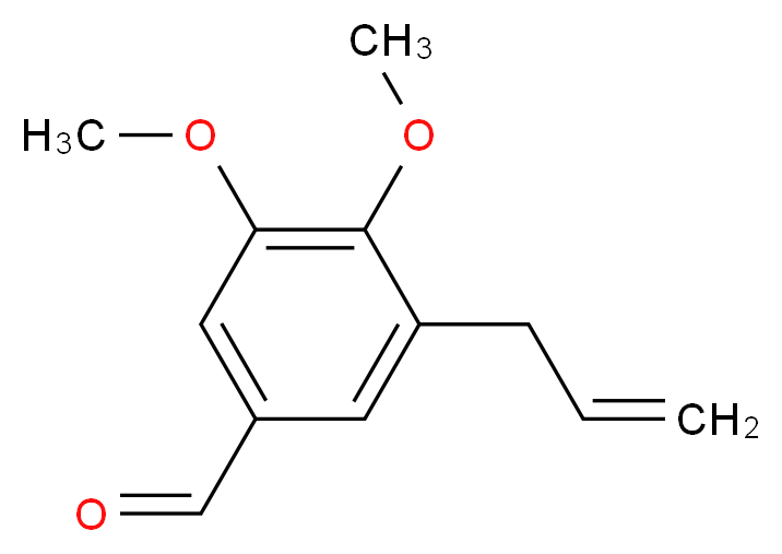 3,4-dimethoxy-5-(prop-2-en-1-yl)benzaldehyde_分子结构_CAS_67483-49-2