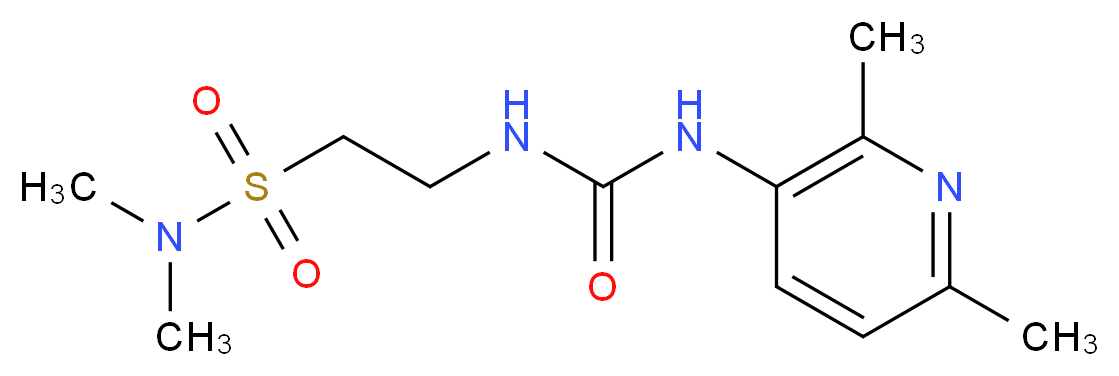 2-({[(2,6-dimethylpyridin-3-yl)amino]carbonyl}amino)-N,N-dimethylethanesulfonamide_分子结构_CAS_)