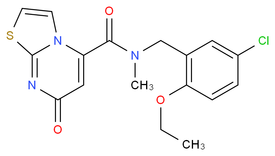 N-(5-chloro-2-ethoxybenzyl)-N-methyl-7-oxo-7H-[1,3]thiazolo[3,2-a]pyrimidine-5-carboxamide_分子结构_CAS_)