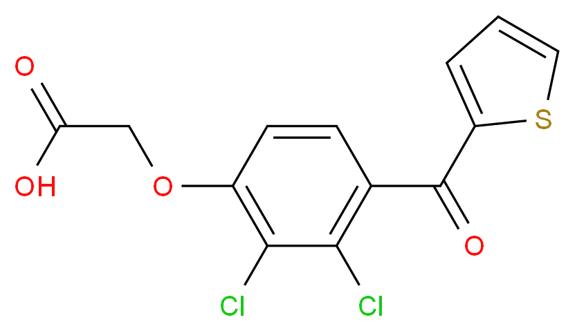 2-[2,3-dichloro-4-(thiophene-2-carbonyl)phenoxy]acetic acid_分子结构_CAS_40180-04-9