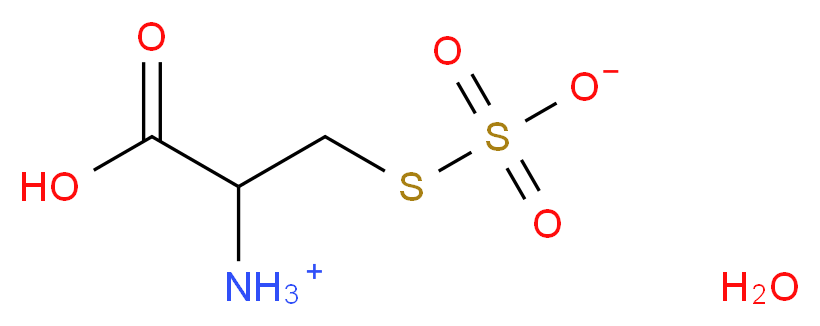 hydrate [(2-azaniumyl-2-carboxyethyl)sulfanyl]sulfonate_分子结构_CAS_210110-94-4