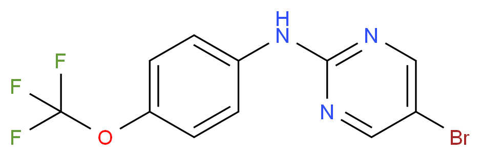 (5-BROMO-PYRIMIDIN-2-YL)-(4-TRIFLUOROMETHOXY-PHENYL)-AMINE_分子结构_CAS_)