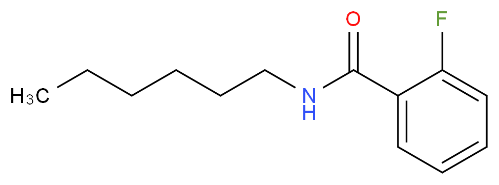 2-Fluoro-N-n-hexylbenzamide_分子结构_CAS_349128-58-1)