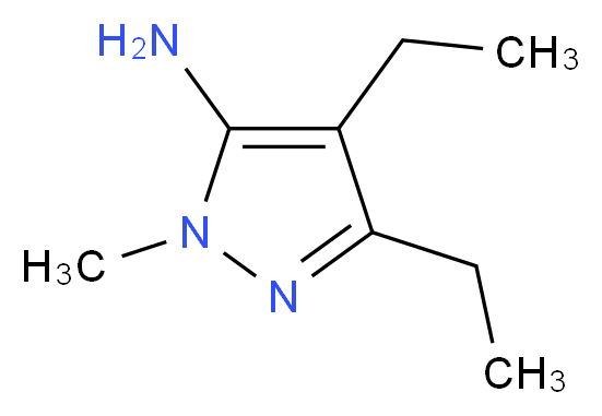 3,4-diethyl-1-methyl-1H-pyrazol-5-amine_分子结构_CAS_936940-25-9